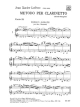 Metodo per Clarinetto - Volume 3 - Jean Xavier Lefèvre - Partition